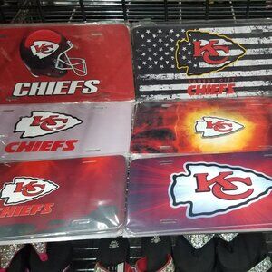 KANSAS CITY CHIEFS ALUMINUM LICENSE PLATES